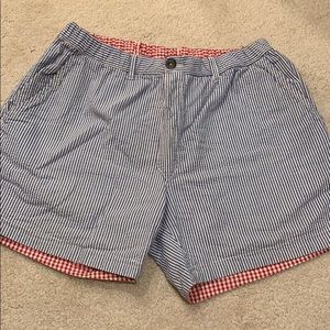 Chubbies seersucker/red checked REVERSIBLE!